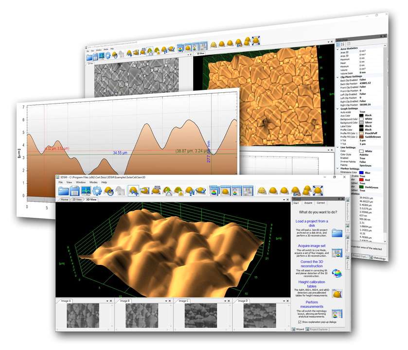 3DSM - 3D reconstruction and visualization software for SEM