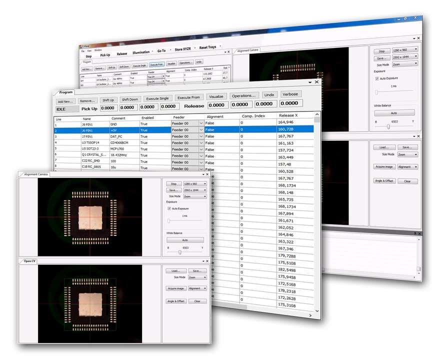 CV Panel - control software for pick & place machines